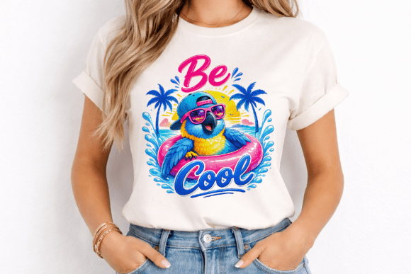 Be Cool Summer T-Shirt PNG: A Designer's Tropical Asset
