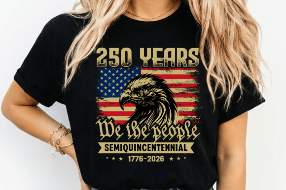 Celebrating 250 Years: The Patriotic Eagle T-Shirt Design