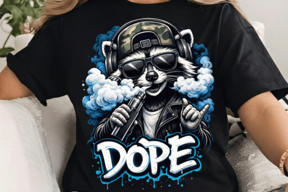 Cool Raccoon Vaping Shirt PNG: Streetwear's Newest Icon