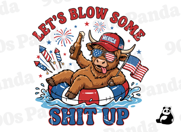 Fourth of July Highland Cow PNG: Your Ultimate Patriotic Design Asset