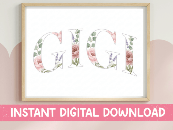Gigi Floral Watercolor Letters: A Personal Touch for Modern Design