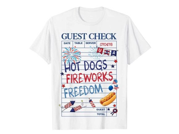 Hot Dogs Freedom 4th of July T-Shirt: A Festive Design Asset