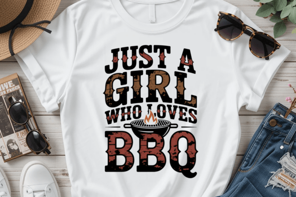 Just a Girl Who Loves BBQ PNG: A Bold Design for Grill Masters
