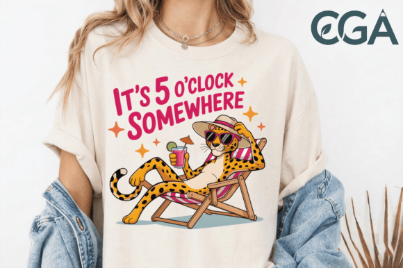 Leopard 5 O'Clock Somewhere PNG: Your Ticket to Instant Vacation Vibes