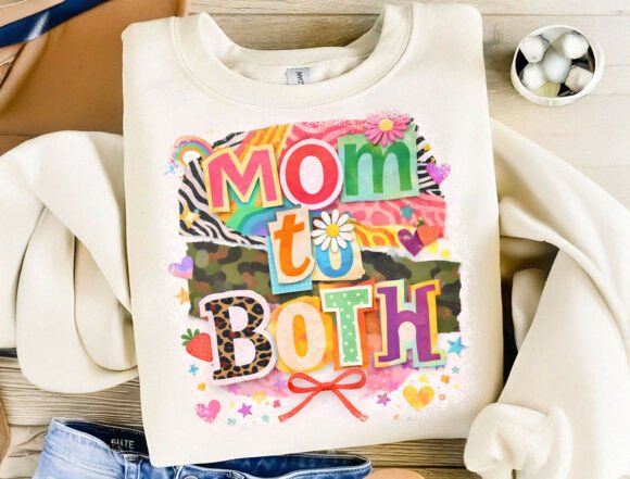 Mom to Both PNG: A Playful Design Asset for Modern Creators