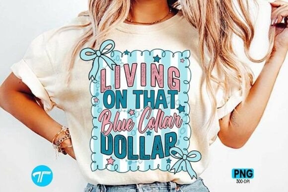 Preppy Blue Collar Dollar Western PNG: Authenticity Meets Style