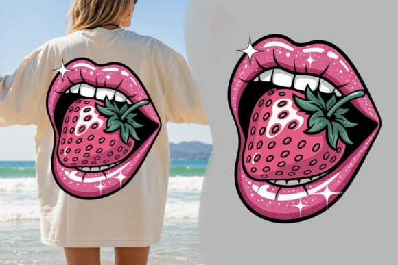 Strawberry Lips PNG: A Pop Art Powerhouse for Your Brand